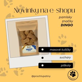 Na náš eshop jsme přidali novinku v podobě produktů značky DINGO 🐶 Jedná se o českou značku, která vyrábí úžasné dobroty...